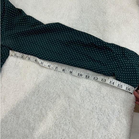 Sézane -Green Polka Dot Florence 100% Silk Button Shirt Dotty Blouse - Picture 6 of 6